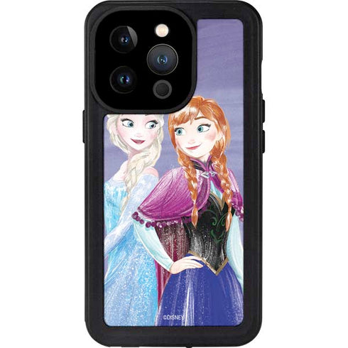 Disney Frozen Elsa and Anna Sisters Art iPhone 14 Pro Waterproof Case
