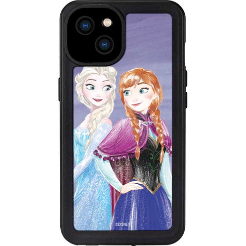 Disney Frozen Elsa and Anna Sisters Art iPhone 15 Plus Waterproof Case