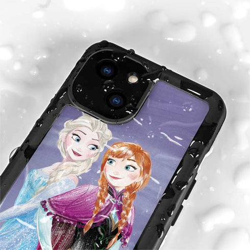 Disney Frozen Elsa and Anna Sisters Art iPhone 15 Waterproof Case
