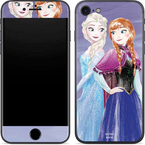 Disney Frozen Elsa and Anna Sisters Art iPhone 7 Skin
