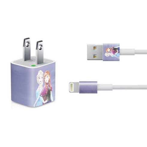 Disney Frozen Elsa and Anna Sisters Art iPhone Charger (5W USB) Skin