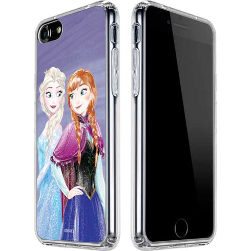 Disney Frozen Elsa and Anna Sisters Art iPhone SE (2nd & 3rd Gen) Clear Case