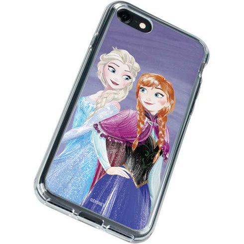 Disney Frozen Elsa and Anna Sisters Art iPhone SE (2nd & 3rd Gen) Clear Case