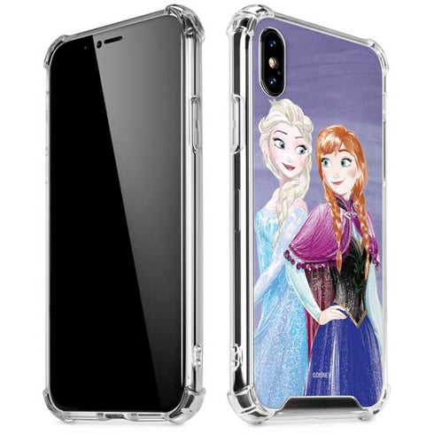 Disney Frozen Elsa and Anna Sisters Art iPhone XS Max Clear Case