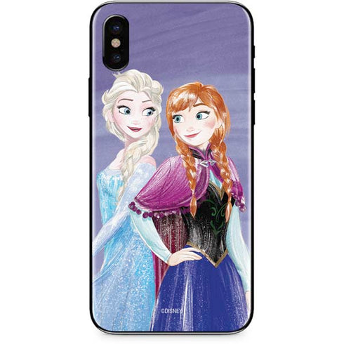 Disney Frozen Elsa and Anna Sisters Art iPhone XS Skin