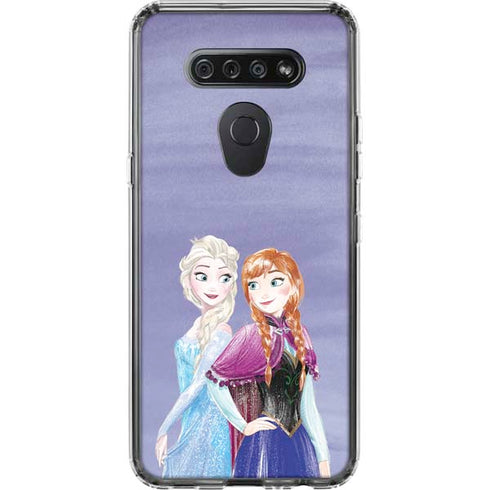 Disney Frozen Elsa and Anna Sisters Art LG K51/Q51 Clear Case