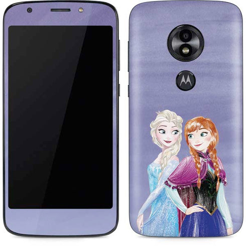 Disney Frozen Elsa and Anna Sisters Art Moto E5 Play Skin