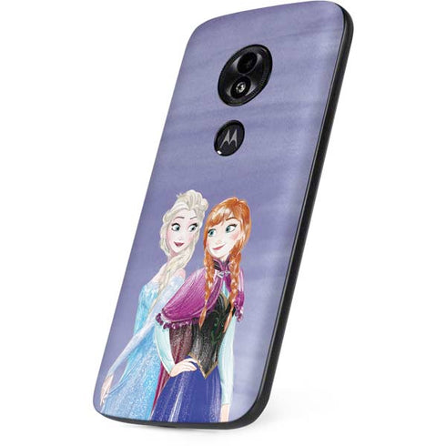 Disney Frozen Elsa and Anna Sisters Art Moto E5 Play Skin