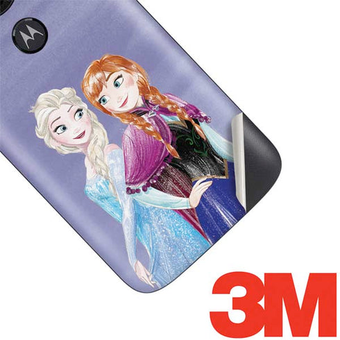 Disney Frozen Elsa and Anna Sisters Art Moto E5 Play Skin