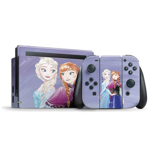 Disney Frozen Elsa and Anna Sisters Art Nintendo Switch Bundle Skin