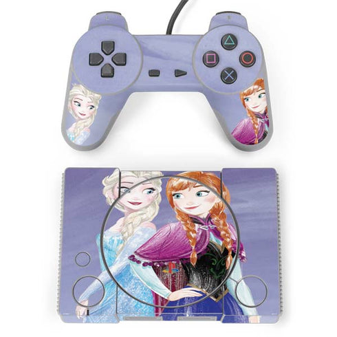 Disney Frozen Elsa and Anna Sisters Art PlayStation Classic Bundle Skin