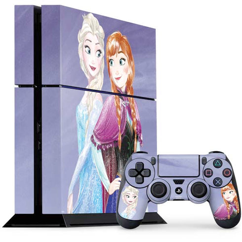 Disney Frozen Elsa and Anna Sisters Art PS4 Console and Controller Bundle Skin