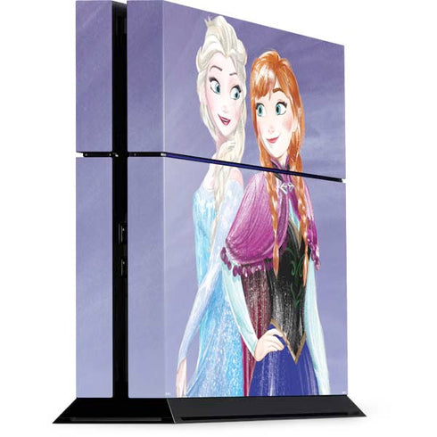 Disney Frozen Elsa and Anna Sisters Art PS4 Console Skin