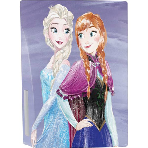 Disney Frozen Elsa and Anna Sisters Art PS5 Console Skin