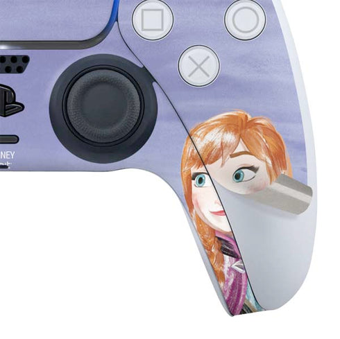 Disney Frozen Elsa and Anna Sisters Art PS5 Controller Skin