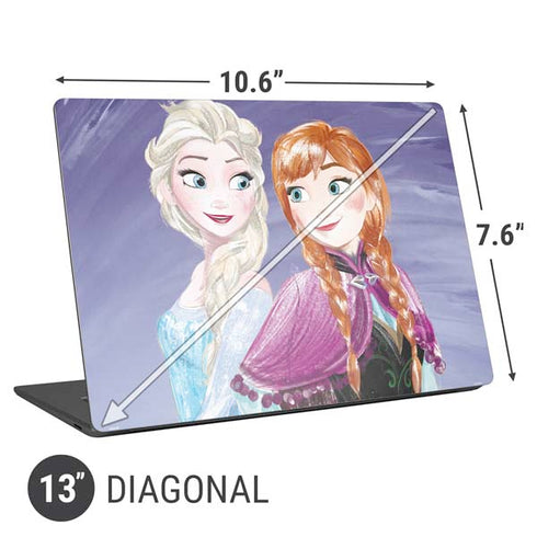 Disney Frozen Elsa and Anna Sisters Art Universal Laptop 13in (10.6 x 7.6in) Skin