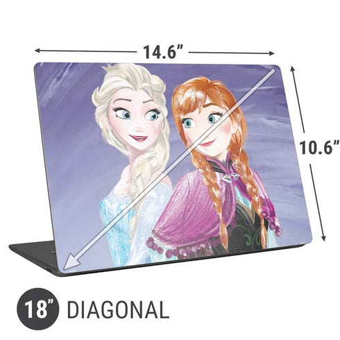 Disney Frozen Elsa and Anna Sisters Art Universal Laptop 18in (14.6 x 10.6in) Skin