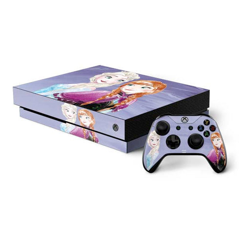 Disney Frozen Elsa and Anna Sisters Art Xbox One X Bundle Skin