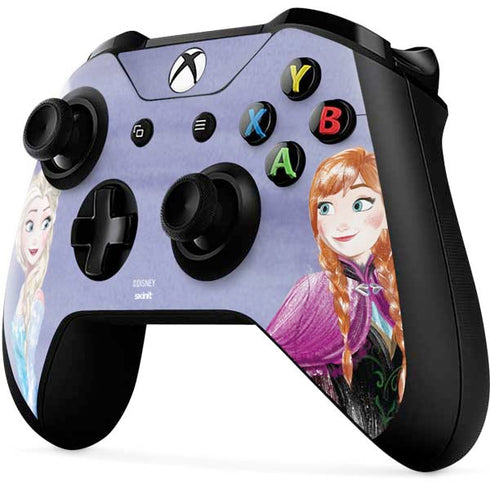 Disney Frozen Elsa and Anna Sisters Art Xbox One X Controller Skin
