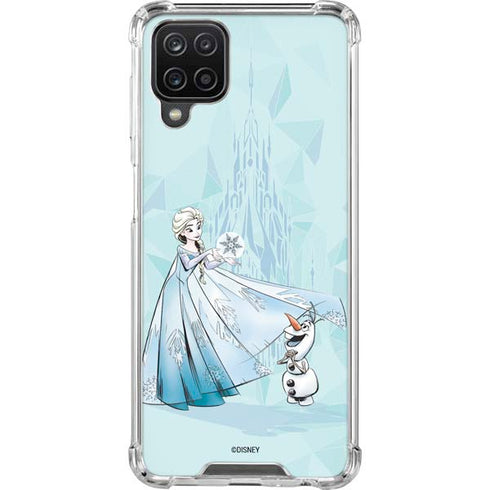 Disney Frozen Elsa and Olaf Art Galaxy A12 Clear Case