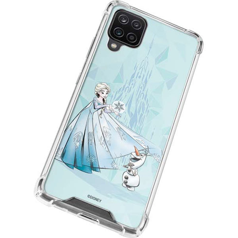 Disney Frozen Elsa and Olaf Art Galaxy A12 Clear Case
