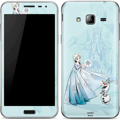 Disney Frozen Elsa and Olaf Art Galaxy J3 Skin