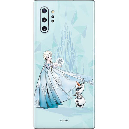 Disney Frozen Elsa and Olaf Art Galaxy Note 10 Plus Skin