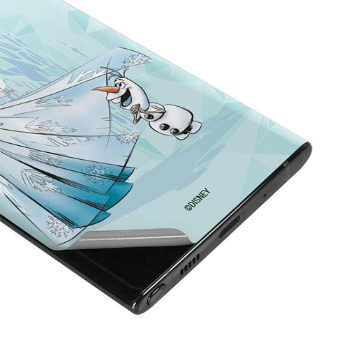 Disney Frozen Elsa and Olaf Art Galaxy Note 10 Plus Skin
