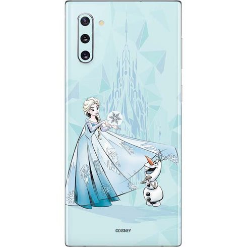 Disney Frozen Elsa and Olaf Art Galaxy Note 10 Skin