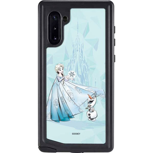 Disney Frozen Elsa and Olaf Art Galaxy Note 10 Waterproof Case