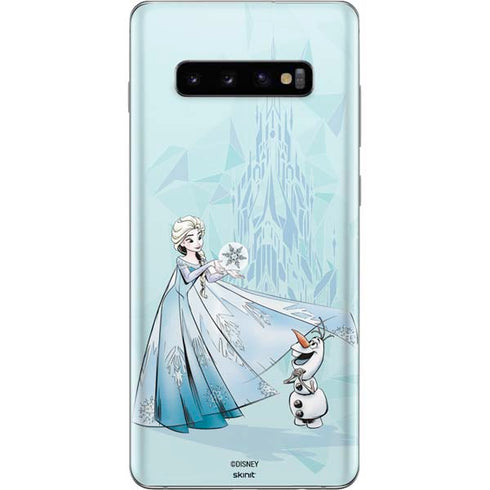 Disney Frozen Elsa and Olaf Art Galaxy S10 Plus Skin