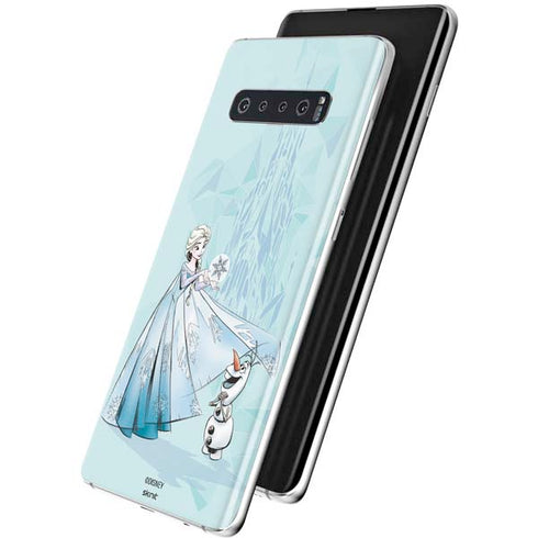 Disney Frozen Elsa and Olaf Art Galaxy S10 Skin