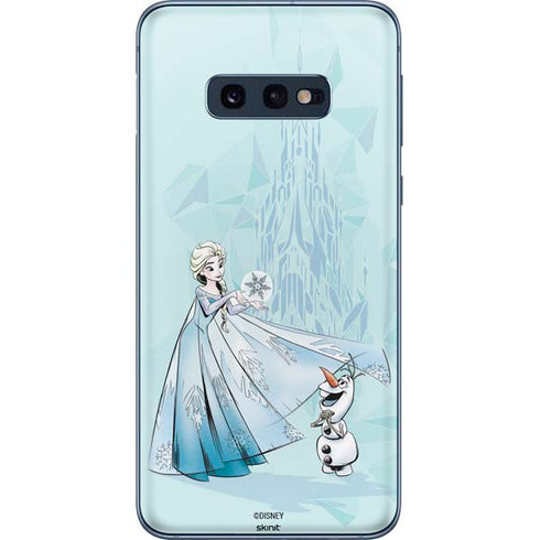 Disney Frozen Elsa and Olaf Art Galaxy S10e Skin