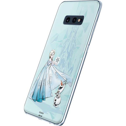 Disney Frozen Elsa and Olaf Art Galaxy S10e Skin