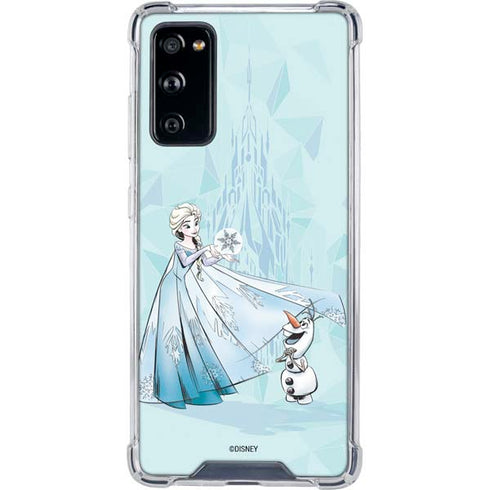 Disney Frozen Elsa and Olaf Art Galaxy S20 FE Clear Case