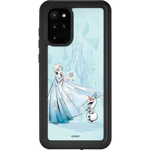 Disney Frozen Elsa and Olaf Art Galaxy S20 Plus Waterproof Case