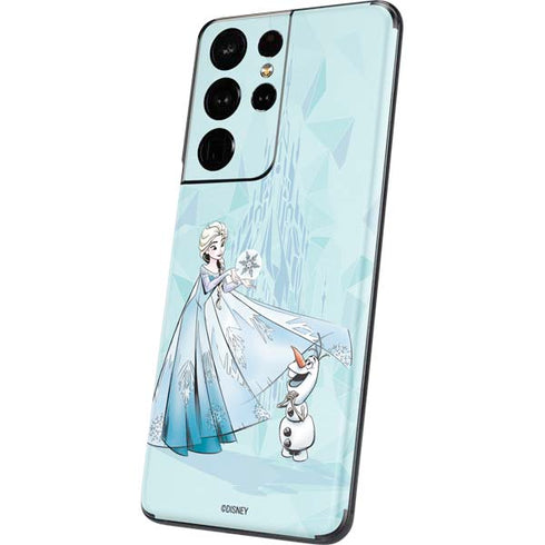 Disney Frozen Elsa and Olaf Art Galaxy S21 Ultra 5G Skin