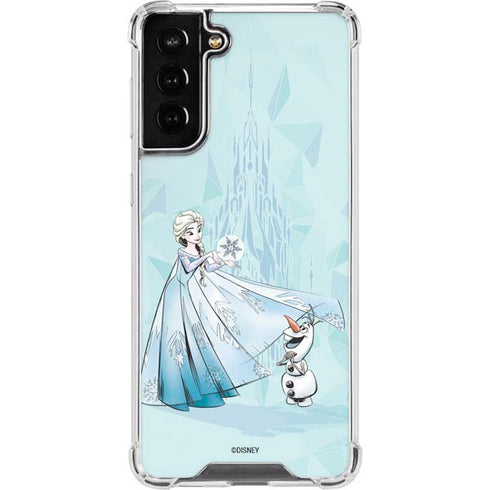 Disney Frozen Elsa and Olaf Art Galaxy S22 Plus Clear Case