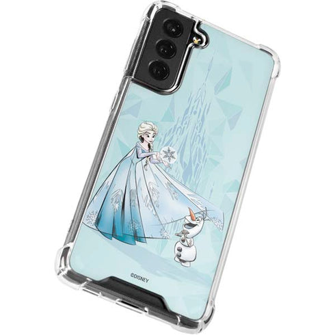 Disney Frozen Elsa and Olaf Art Galaxy S22 Plus Clear Case