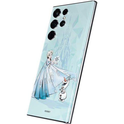 Disney Frozen Elsa and Olaf Art Galaxy S22 Ultra Skin