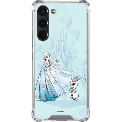 Disney Frozen Elsa and Olaf Art Galaxy S23 Plus Clear Case