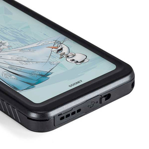 Disney Frozen Elsa and Olaf Art Galaxy S23 Plus Waterproof Case