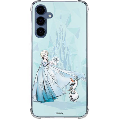 Disney Frozen Elsa and Olaf Art Galaxy S24 Clear Case
