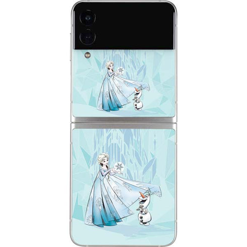 Disney Frozen Elsa and Olaf Art Galaxy Z Flip3 5G Skin