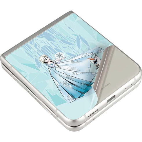 Disney Frozen Elsa and Olaf Art Galaxy Z Flip3 5G Skin