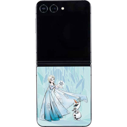 Disney Frozen Elsa and Olaf Art Galaxy Z Flip5 5G Skin