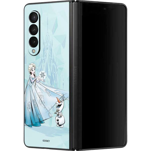 Disney Frozen Elsa and Olaf Art Galaxy Z Fold3 5G Skin
