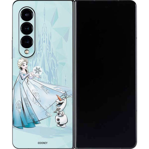 Disney Frozen Elsa and Olaf Art Galaxy Z Fold4 5G Skin