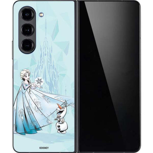 Disney Frozen Elsa and Olaf Art Galaxy Z Fold5 5G Skin