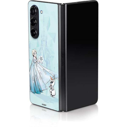 Disney Frozen Elsa and Olaf Art Galaxy Z Fold5 5G Skin
